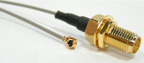 IPEX (Microcab U.FL) Plug to SMA Jack Bulkhead 1.32 Cable 10cm